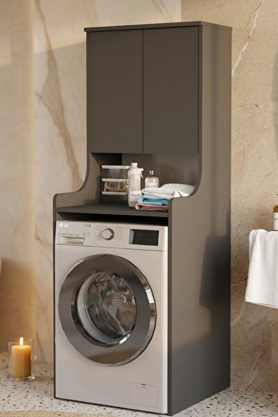 L'occi Concept Çamaşır Makinesi Üstü Dolab Rivard Banyo Düzenleyici Raflı Kap...