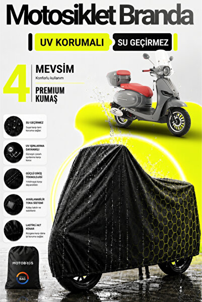 Motobros Motosiklet Brandası Motor Brandası Kuba Brillant Uyumlu BlackShield ...