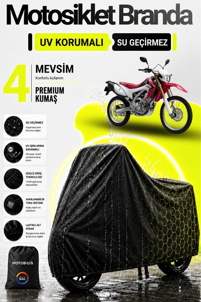 Motobros غطاء محرك الدراجة النارية من القماش المشمع، غطاء محرك هوندا CRF متوا...
