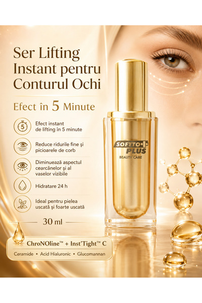 Softto Plus Softtoplus Romania Ser Lifting Instant pentru Conturul Ochi, 30 m...