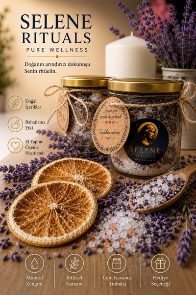Selene Rituals Lavantalı Banyo Tuzu/ Spa ve Ayak Banyosu 210 cc