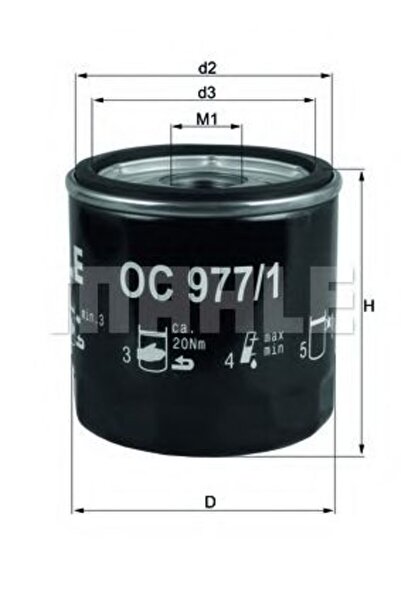 Mahle Original Filtru de ulei OC 977/1
