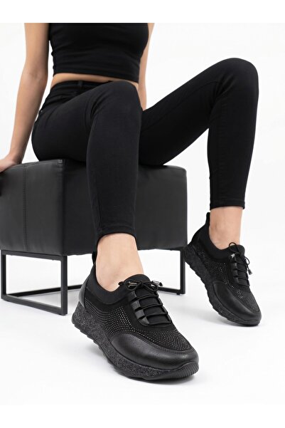 Nesil Shoes Pantofi de damă Acr 15 Black Stone Stretch