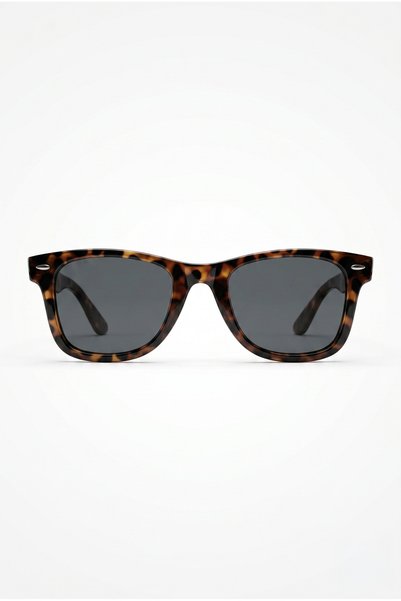 Houseofeyeris Marvon — Leopard Frame Wayfarer Sunglasses (Black Glass, Uv400) – Unisex Minimal Design