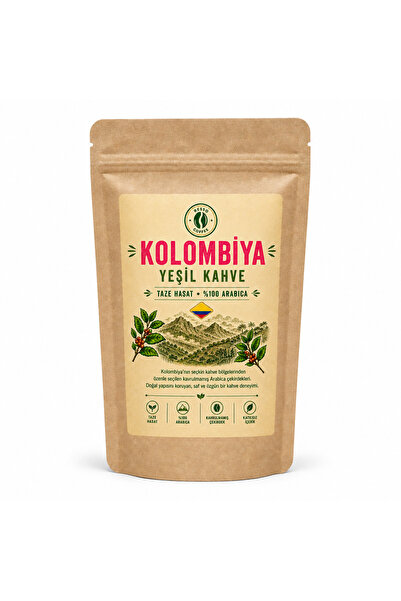 RESSO COFFEE Kolombiya %100 Arabica Yeşil & Çiğ Kahve Çekirdeği 250 Gr.
