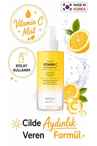 AVCA Vitamin C Tüm Gün Aydınlatıcı Yüz Bakım Misti - All Day Brightening Vita...
