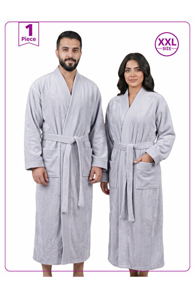 Donetella روب استحمام يونيسكس مقاس XXL بياقة كيمونو، 330 جرام/متر مربع، من ال...