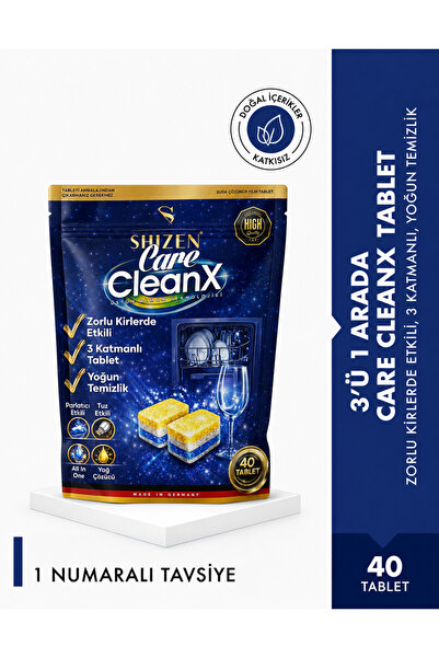 Shizen Kozmetik Shizen Care CleanX 40’Lı Bulaşık Makinesi Tableti (40Tablet) ...