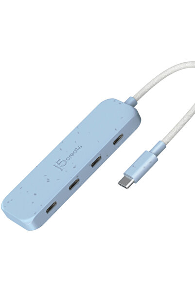 j5create -Hub USB-C prietenos cu 4 porturi / tip C din a doua generație