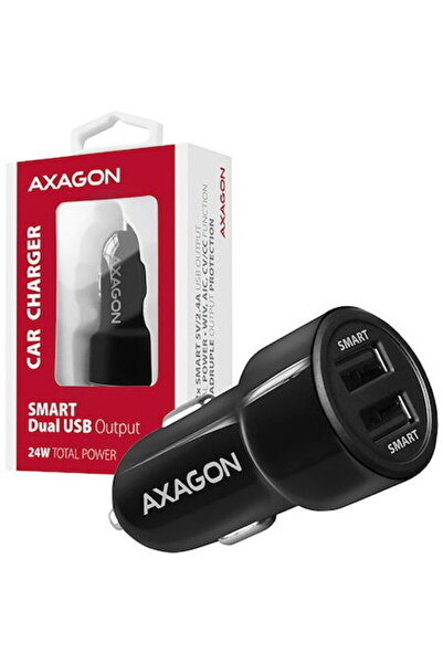 Axagon Pwc-5v5, 24 Wati, 2 x USB-A, Negru