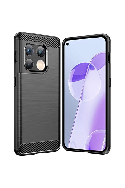 Techsuit Husă pentru OnePlus 10 Pro - Silicon Carbon - Negru