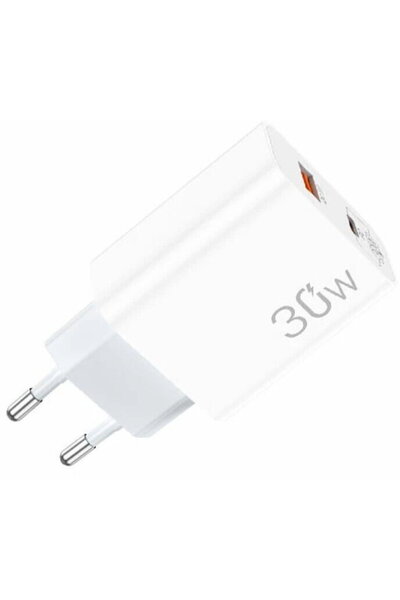 Lamtech QC3.0 PD 1xUSB-A + 1xUSB Type-C 30W Alb