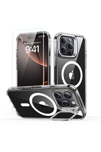 ESR Husa pentru iPhone 16 Pro + Folie - Classic Hybrid HaloLock Kickstand - C...