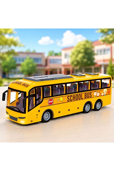 Salamandra Kids Autobuz Scolar de Jucarie din Plastic cu Telecomanda cu Funct...
