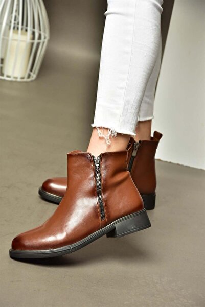 Fox Shoes R374050409 Ghete de damă cu talpă joasă maro