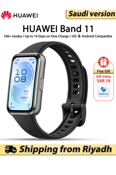 Huawei ساعة ذكية من طراز Band 11، هيكل من سبائك الألومنيوم، عمر بطارية يصل إل...