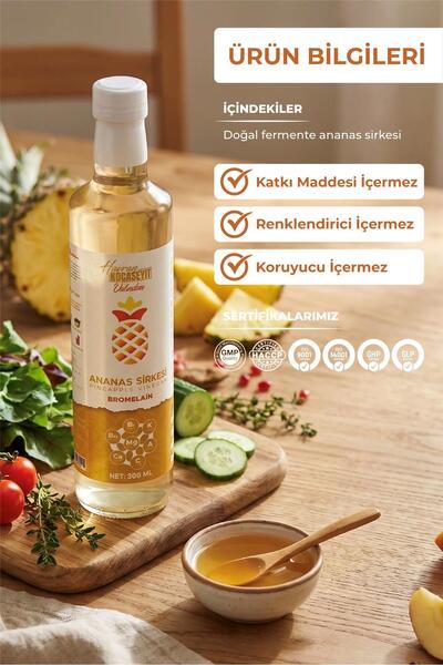 HAVRAN KOCASEYİT Bromelain içeren Ananas Sirkesi 500 ml