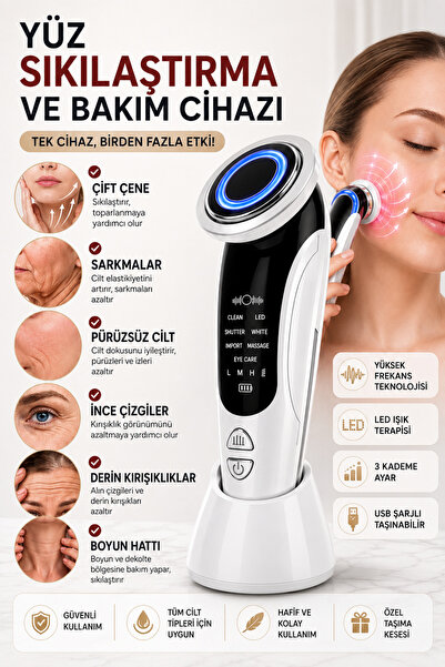 DERMAES beauty Sıkılaştırma cihaz kırışıklık leke Giderme Yüz ütüsü RF Peelin...