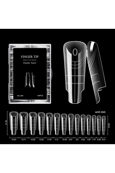 Choice Q-140pcs-box TP 70pcs/140pcs Clear Nail Dual Form Full Cover Nail Exte...