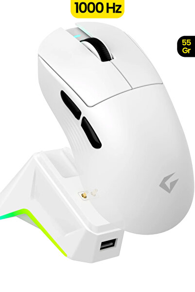 gameagle Iceberg Pixart3311 Şarjlı RGB Kablosuz Mouse 55gr 12800DPI [2.4 Ghz....