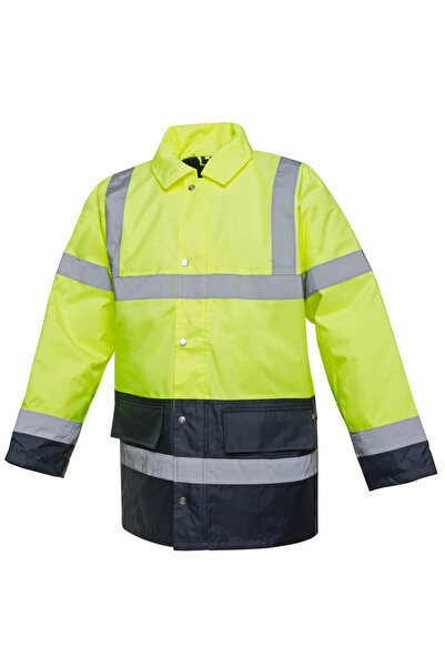 CERVA Sefton Reflective Coat Yellow-Navy Blue