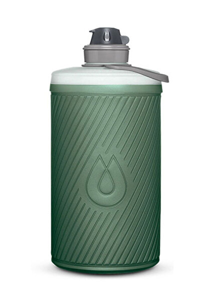 Hydrapak زجاجة مياه فلوكس سعة 1.5 لتر (لون أخضر زيتوني)، زجاجة قابلة للطي خفي...