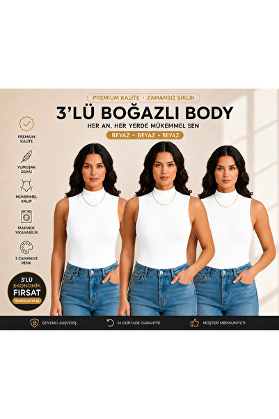 Twentyipek Women's Zero Sleeve Body Suit 3-Piece Set Economic and Affordable