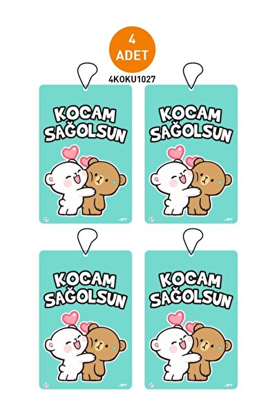 JR Jetreklam 4'lü Set Kocam Sağolsun Yazılı Özel Tasarımlı Konuşan Dekoratif ...