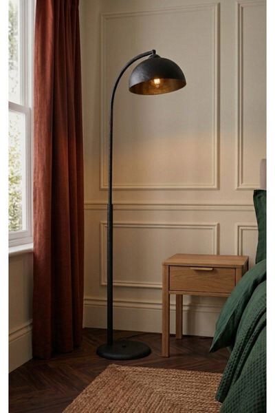 avizade NEBULA Siyah Metal Retro Lambader - Modern Salon Aydınlatması-Eğimli ...