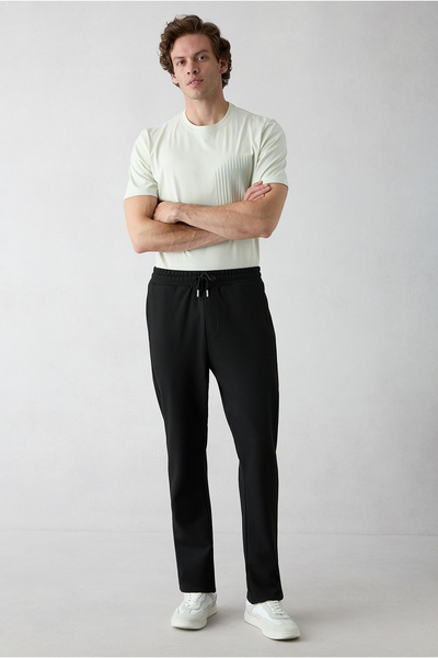 Kiğılı Beli Lastikli İpli Cepli Likralı Sweatpant / Eşofman Altı
