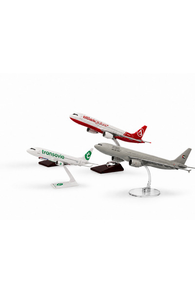 House 3’lü Uçak Maketi Seti - Atlasjet + Transavia + UAE Savaş Uçağı 1/100-200