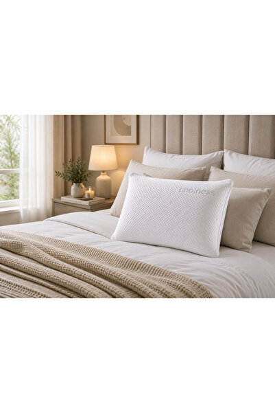 Uykuva IceCool Soğuk Kumaş Ortopedik Boyun Destekli Visco Yastık 60x40x13 cm
