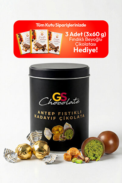 Galatasaray Çikolataları Dubai Çikolatası 300 g – Antep Fıstıklı, Metal Silin...