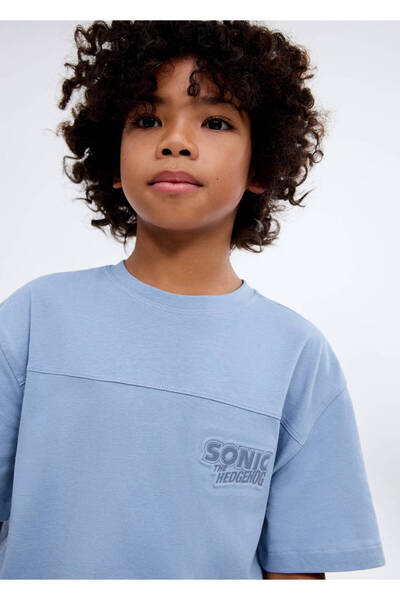 MANGO Kids Μπλουζάκι με ανάγλυφο Sonic