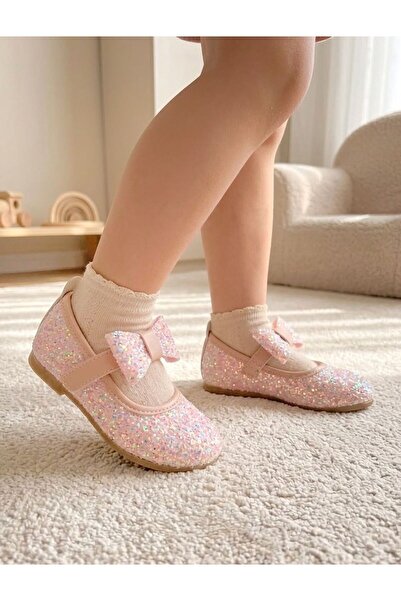 Surpie Shoes Bantlı Pul Detaylı Ortopedik Babet Kız Çocuk Babet