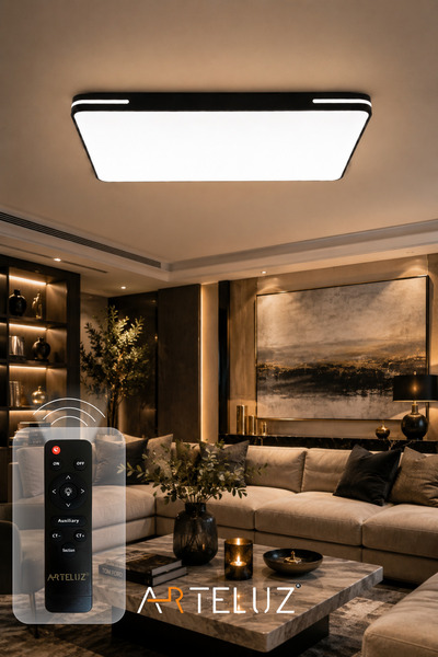 ARTELUZ DİKDÖRGEN MODEL MODERN PLAFONYER AVİZE (90X60 CM)