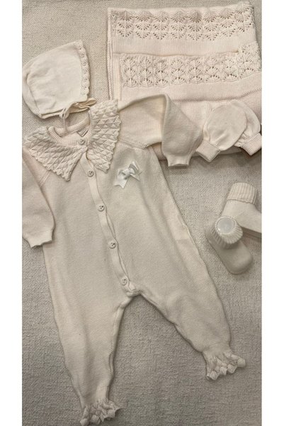 Nipperland Knit hospital discharge set for baby girls and boys %100 organic cotton