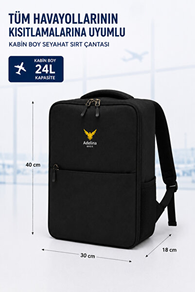 Adelina Bags Cabin Size Travel Backpack, Compatible with All Airlines, Hand a...