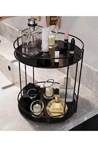STATİKA HOME Siyah 2 Katlı Banyo Kozmetik Takı Makyaj Düzenleyici Organizer ,...
