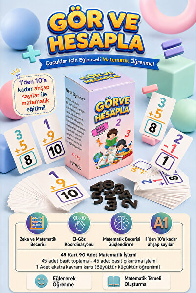 Flymod See and Calculate Montessori Math Addition Subtraction Nursery Kinderg...
