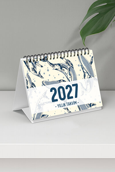 Eldesen Tasarım 2027 Masa Takvimi Spiralli A6 (15x12cm) Orta Boy / Resmi Tati...