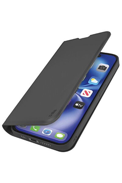 SBS Husă tip portofel netedă cu clapetă pentru iPhone 16e / 17e - Negru