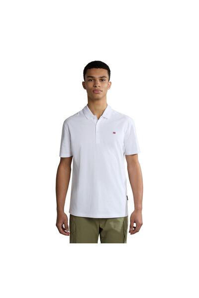 Napapijri Tricou polo alb pentru bărbați 0021 Napapijri