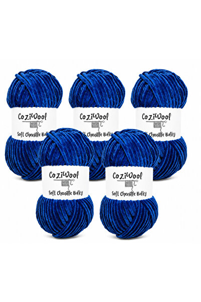 Coziwool Kadife El Örgü İpliği Soft Chenille Bulky 5'li paket, 5X100 Gr. 120 ...