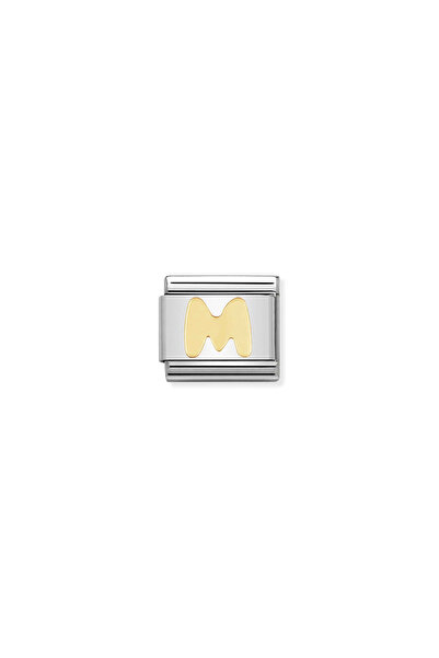 NOMİNATİON Composable Classic Dekoratif Link - Harfler - M Harfi - (13 M) 18k...