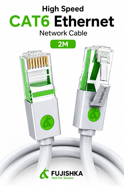 FUJISHKA High Speed CAT6 Ethernet Cable 2M - RJ45 LAN Cable for Router, Modem...