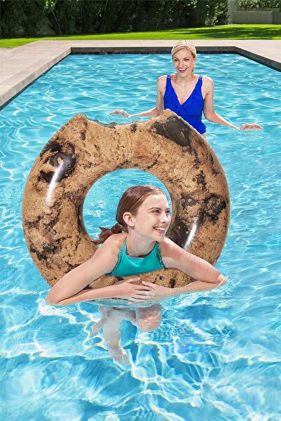 BESTWAY Kurabiye Simit - Şişme Cookie Simit - Şişme Donut Deniz Simidi - Kura...