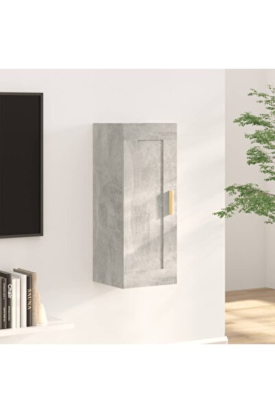 Concept Dulap de perete, gri beton, 35x34x90 cm, lemn compozit