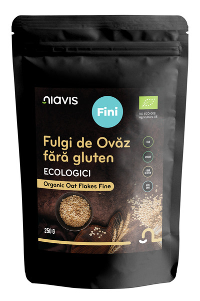 Niavis Fulgi de Ovaz Fini fara Gluten Ecologici/Bio 250g