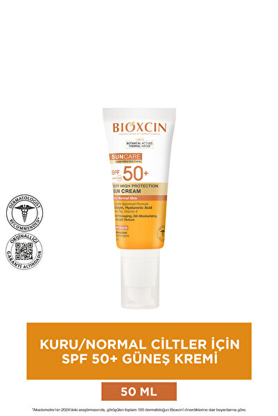 Bioxcin Kuru Ciltler İçin Güneş Kremi – Yoğun Nemlendirici SPF 50+ 50 ml